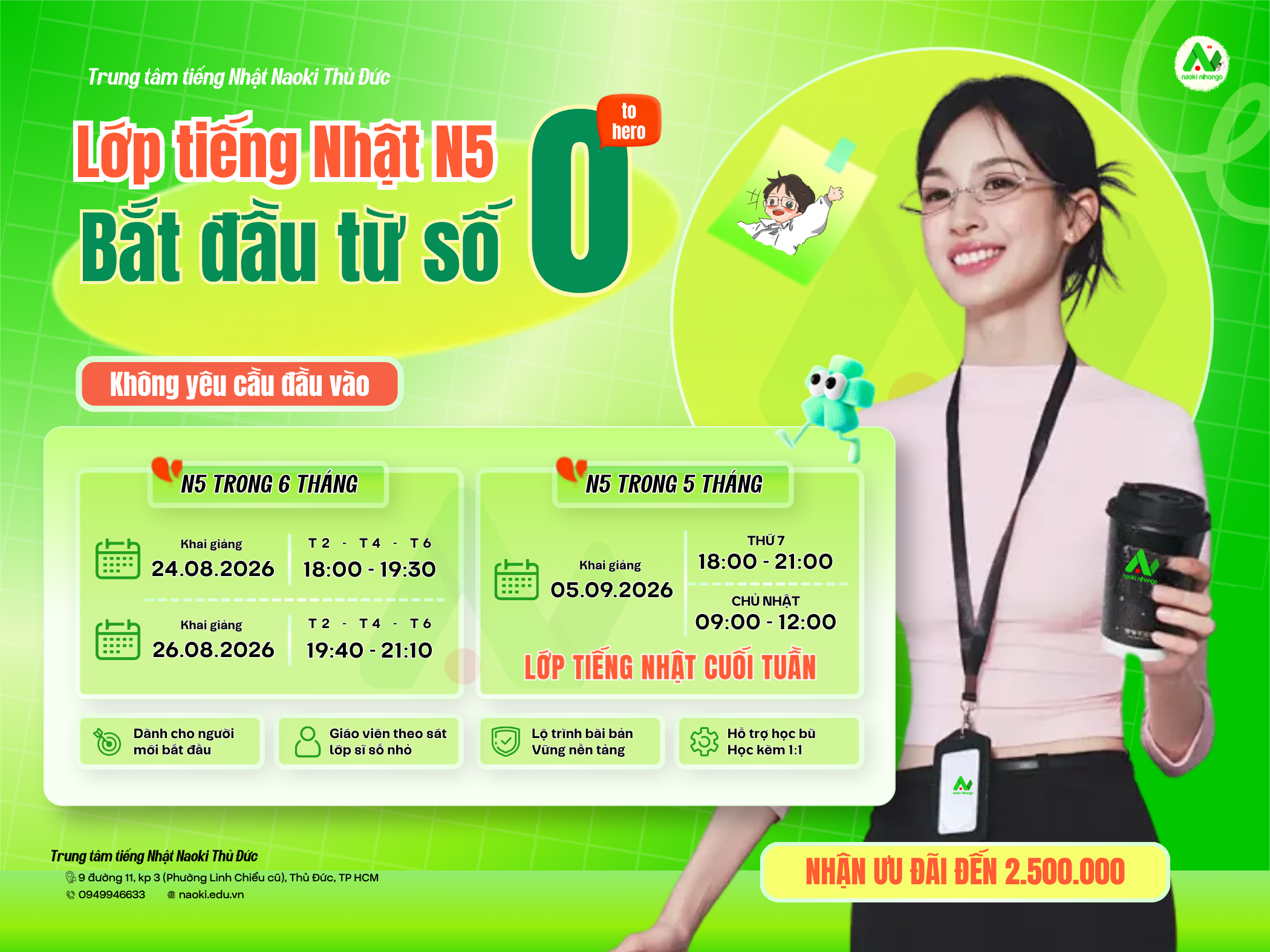 Lớp tiếng Nhật N5 cho người mới bắt đầu | Naoki
