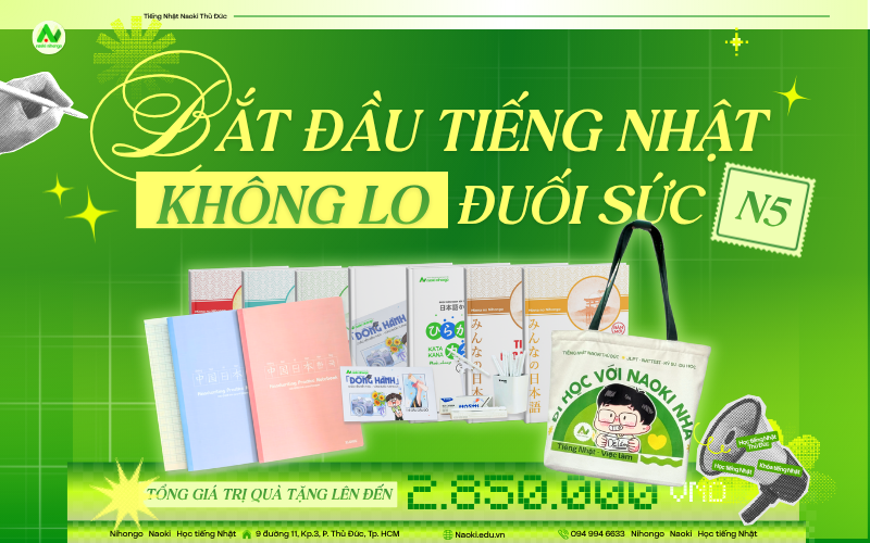Lịch khai giảng tiếng Nhật tháng 10/2026 tại Naoki Thủ Đức